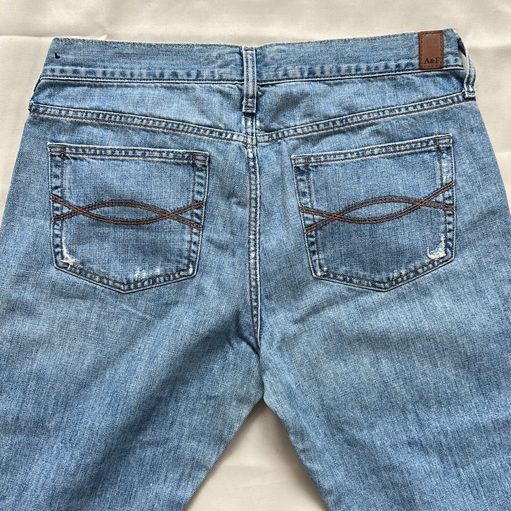 Abercrombie Blue Distressed Skinny Jeans - Picture 7 of 14